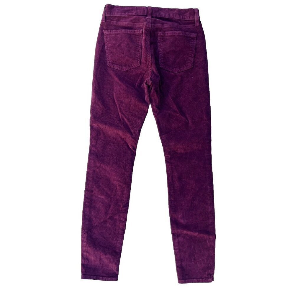 Nasty Gal Pistola Women’s Burgundy Corduroy Pants Size 25 High Waist - Picture 3 of 13